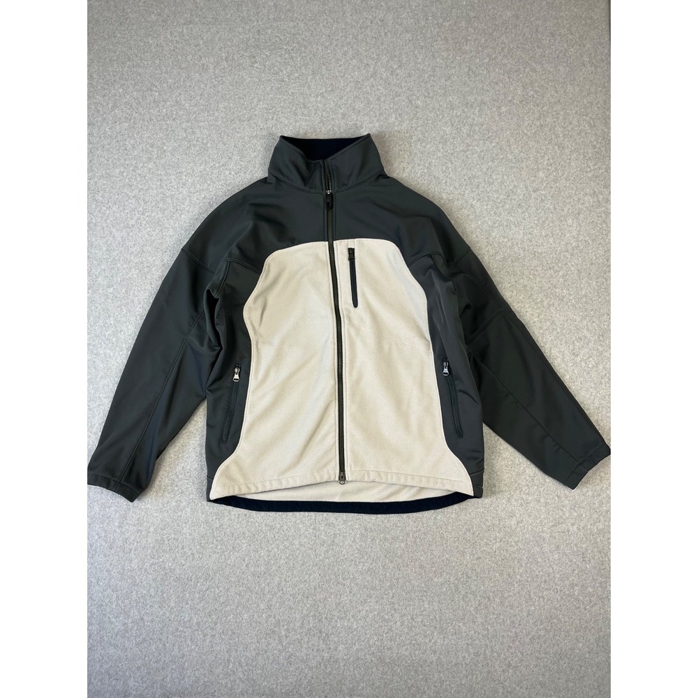 Vintage Nike Hybrid Jacket Mens XL Gray Fleece Softshell Full Zip Y2K Zip Pocket